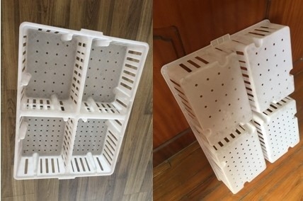 কেনা 685x495x135 মিমি হাঁস-খামার আনুষাঙ্গিক প্লাস্টিকের পোল্ট্রি খাঁচা প্লাস্টিকের চিকেন খাঁচা কেস online manufacture